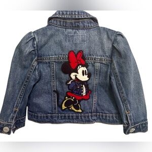 NWOT GAP Disney Kids Denim Jacket with Minnie Mouse Patch
